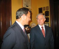 Sen. Sessions meets with Supreme Court nominee Judge John Roberts prior to Roberts' confirmation hearing.