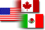 NAFTA member country flags