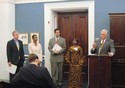 Rep. Hoyer speaks at a press event in support of victims of torture. Also pictured: Reps. Van Hollen, Edwards & Sarbanes. 