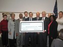 Rep. Hoyer presents a $286,000 check for CSM's construction and transportation worker training program.