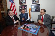 Congressman Lampson meets with astronauts in his Washington Office