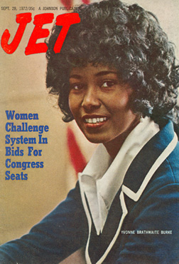 Yvonne Burke on Cover of Jet Magazine, 1972