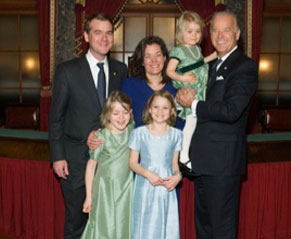 Senator Michael Bennet and his family with Vice President Joe Biden