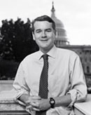Offical Photo of Senator Michael Bennet (black and white)