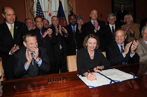 Speaker Nancy Pelosi Signing Veterans Health Care Budget Reform and Transparenct Act