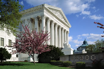 Spring view of the Supreme Court Building
