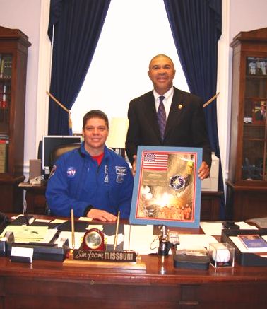 Congressman Clay welcomes Lt. Colonel Bob Behnken, Space Shuttle Mission Specialist, to his Capitol Hill Office