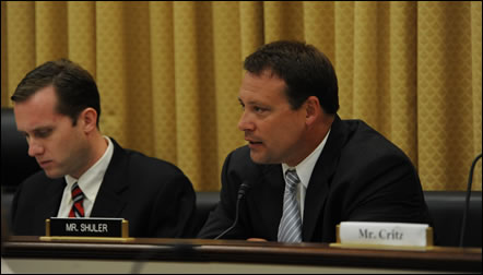 Congressman Shuler during a Small Business Committee hearing