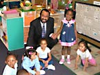 Rep. Al Green with Head Start students