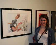 Heather Guetterman with her artwork
