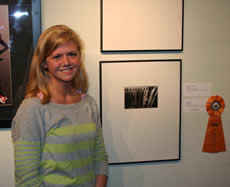 Grand Prize winner, Nicole Ely, with her artwork
