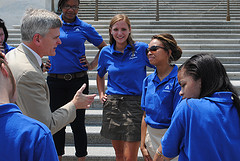 Talking with students from Rural Electric Youth