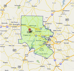 Google Map of North Carolina's 4th District