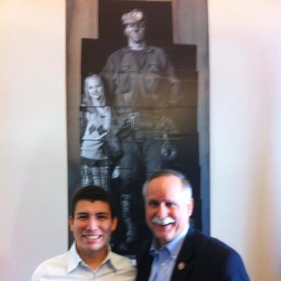 Photo: Rep. McKinley poses with intern Moses Ayala in the Washington, D.C. office.  He wishes Moses good luck as he prepares to graduate in political science from the University of Rochester in New York.  Good luck Moses!
