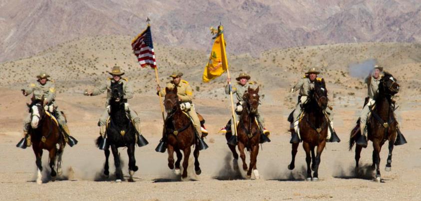 Photo: FACT: The U.S. Cavalry was originally designated the mounted force of the United States Army. The Cavalry branch was absorbed into the Armor branch in 1950, but the term "Cavalry" remains in use in the U.S. Army for certain armor and aviation units historically derived from cavalry units.

http://armylive.dodlive.mil/index.php/2012/12/happy-birthday-armor-branch/