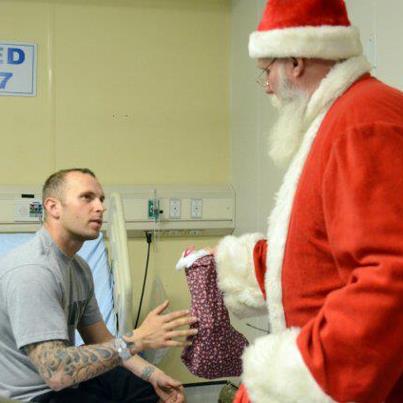 Photo: Santa wants everyone to know that though he arrived early in Afghanistan, his regular deliveries will be on time. Read more about his visit with Wounded Warriors here: http://www.army.mil/article/93235/.