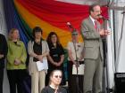 Rep. Engel speaks at the Rockland County Gay Pride Parade. Rep. Engel is a strong supporter of equal rights for the LGBT community.
