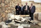Rep. Engel, along with Rep. Nadler, inspect destroyed tombstones at an Israeli cemetery at a recent visit to Israel, 2012
