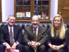 Congressman Eliot Engel (pictured center) met with Jeff Hewitt (left), from Planned Parenthood Hudson Valley Peconic, and Tiffany Card (right), from Planned Parenthood Mid-Hudson Valley in his Washington office on Wednesday. The two pro-choice advocates were in Washington to advocate against restrictive language in any health care legislation relating to a woman's right to choose. Rep. Engel voted against the 