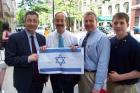 Congressman Engel is joined by New York Assembly Speaker Sheldon Silver, Bronx Assemblyman Jeffrey Dinowitz and Jonathan Engel at the Israel Day Parade in New York.