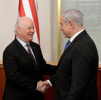 Chairman Cardin with Prime Minister Netanyahu.
