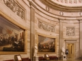 Sandstone walls and paintings of the U.S. Capitol Rotunda