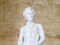 White marble statue of Stephen Austin 