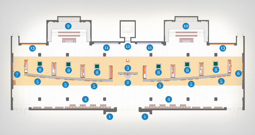 floor plan of exhibition hall