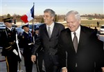 FRENCH MINISTER VISITS GATES