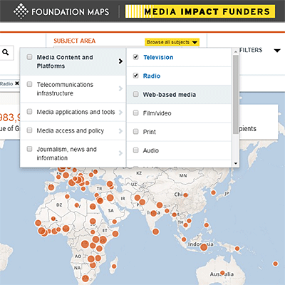 Philanthropy's Support for Media Projects Worldwide