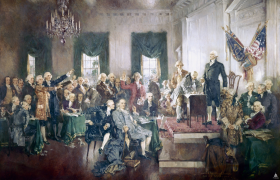 George Washington of Virginia Presides over the Federal Convention of 1787