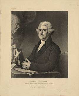 Thomas Jefferson, third President of the United States (1801-1809)