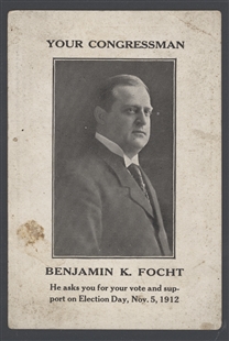 Benjamin Kurtz Focht Palm Card
