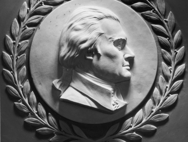 Relief portrait of Thomas Jefferson.