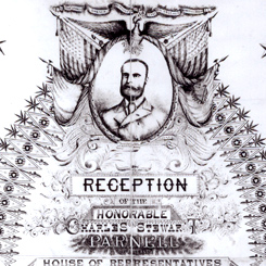 A House Reception for Irish Parliament Member Charles Stewart Parnell