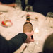 Pouring one of the 14 Barolos from 1964, at the restaurant Maialino.