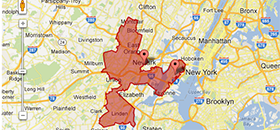 District Map of New Jersey's 10th district