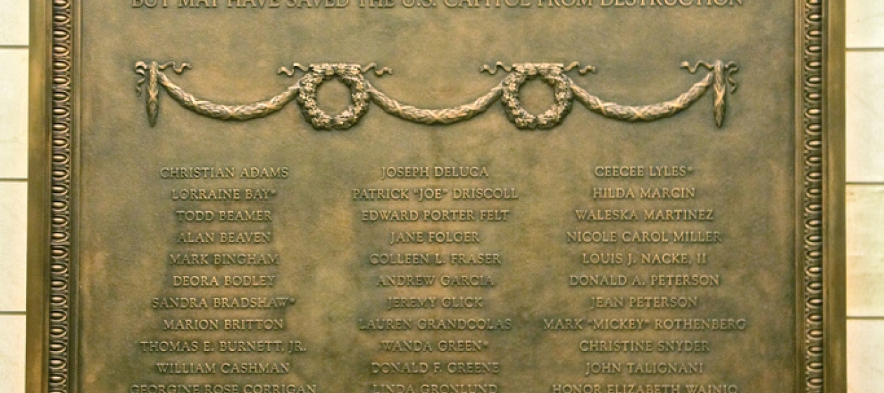 Flight 93 Memorial Plaque in the U.S. Capitol