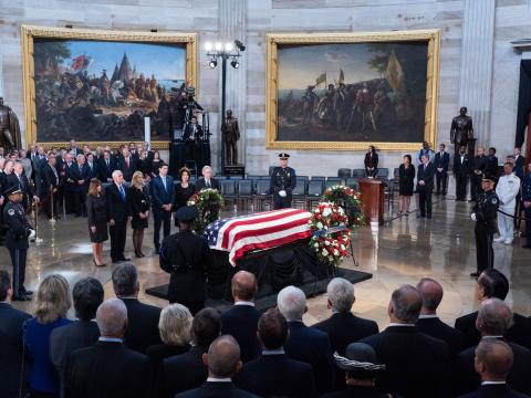 Senator McCain lies in State in the U.S. Capitol Rotunda