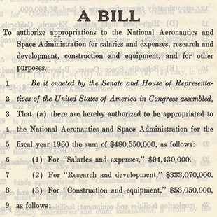 NASA Appropriations Bill