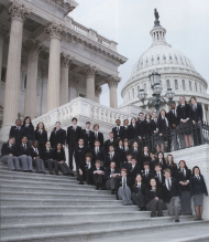 House Pages pose for a class picture on the East Front of the Capitol
