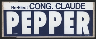 Claude Denson Pepper Campaign Bumper Sticker