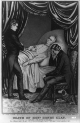 Illustration depicting death of Henry Clay