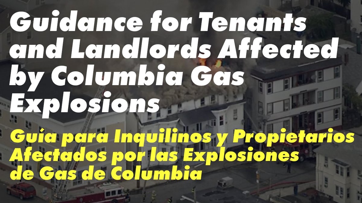 Guidance for Tenants and Landlords Affected by Columbia Gas Explosions