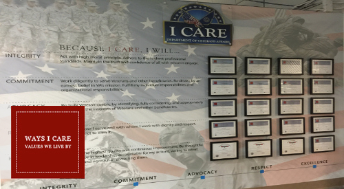 I CARE Employee Recognition Wall