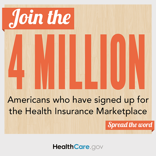 Join the 4 million Americans who have signed up for the Health Insurance Marketplace