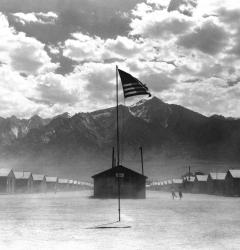 During World War II, the U.S. government interned approximately 110,000 Japanese Americans in camps like Manzanar in California.