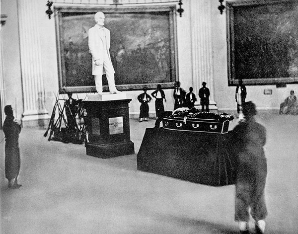 Funeral of Thaddeus Stevens in the U.S. Capitol Rotunda.