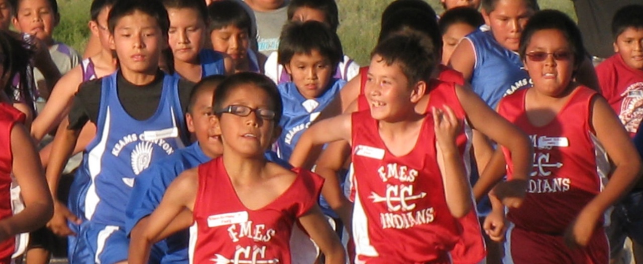 Hopi Elementary -- Track -- kids running