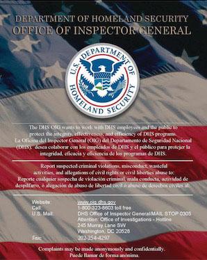 View the DHS OIG poster in full size